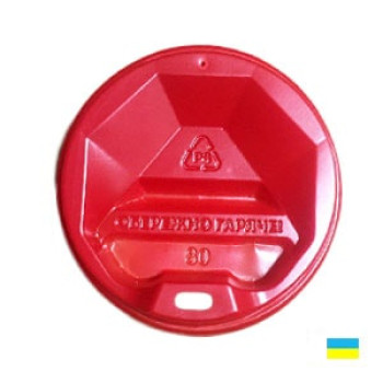 Крышка КР-80 на стакан 340 мл красная (50/2500)