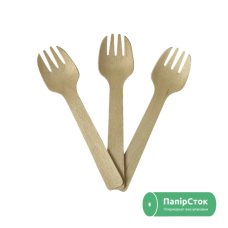 Вилка ложка деревянная 105 мм (20 шт./уп.)