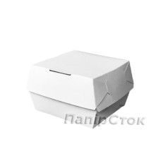 Коробка для бургеру самозбірна біла 110х110х80 (100/1000)