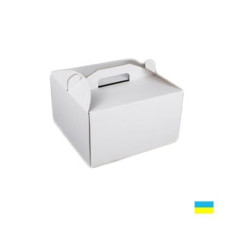 Коробка тортовая 242х145х175 микрогофр. картон 2 ч.