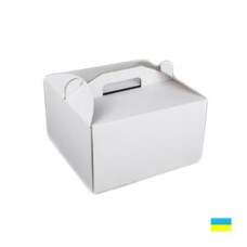 Коробка тортовая 250х250х150 микрогофр. картон 2 ч.