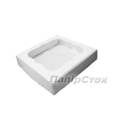 Коробка для пряников с окном 150х150х30 белая