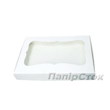 Коробка под пряник с окном 280х150х35 белая