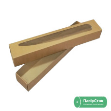 Коробка для макарон 290х50х45 коричневая