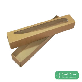 Коробка для макарон 290х50х45 коричневая