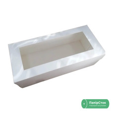 Коробка под игрушки с окном 450х200х150 белая