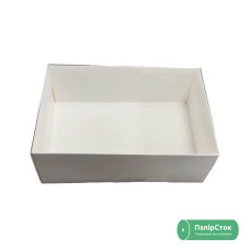 Коробка с прозрачной крышкой 250х160х95 белая
