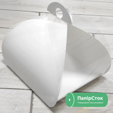 Коробка для торта с панорамным окном 190х190х200 белая