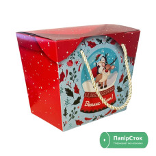 Коробка с ручками-шнурками Красная (700 г)
