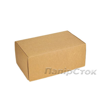 Коробка з мелов.картон. крафт 280х180х100 самосборная