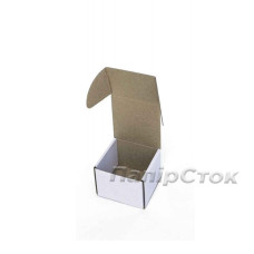 Коробка з мікрогофр. біла 90х90х60, самозбірна