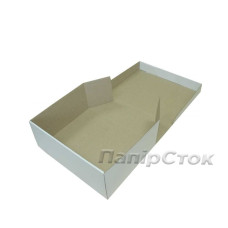 Коробка з мікрогофр. біла 330х250х110, самозбірна