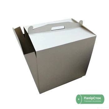 Коробка для торта 350х350х200 біла