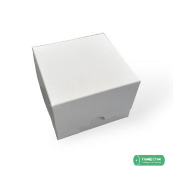 Коробка для кондитерских изделий 110х110х80 белая
