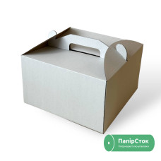 Коробка для торта с ручкой 250х250х150 (2 ч.)