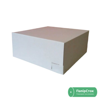 Коробка для торта 230х230х100 біла